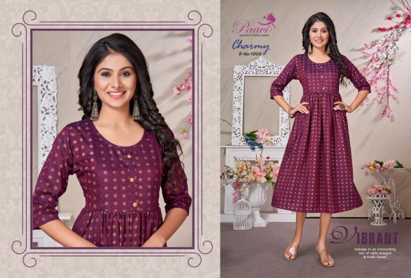 Paavi Charmy Rayon Designer Exclusive Kurti Collection